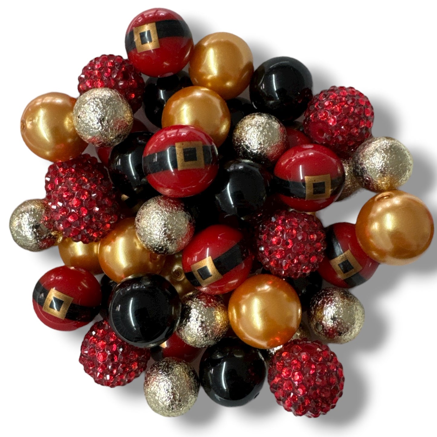 CK- 117-  🎅 “Santa Claus Is Coming to Town” (50 Count) Acrylic Bead Pack 🎅