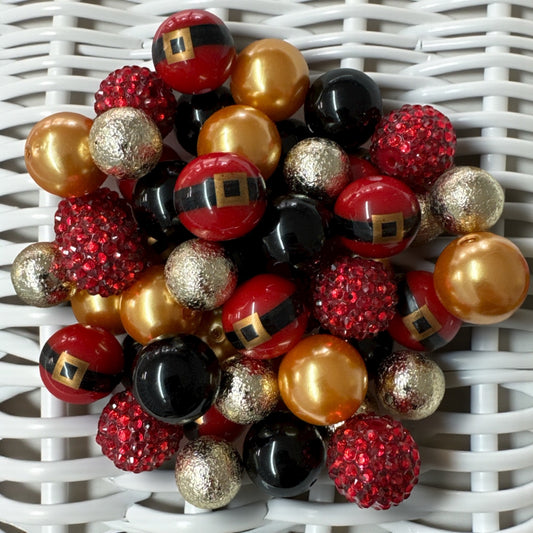 CK- 117-  🎅 “Santa Claus Is Coming to Town” (50 Count) Acrylic Bead Pack 🎅
