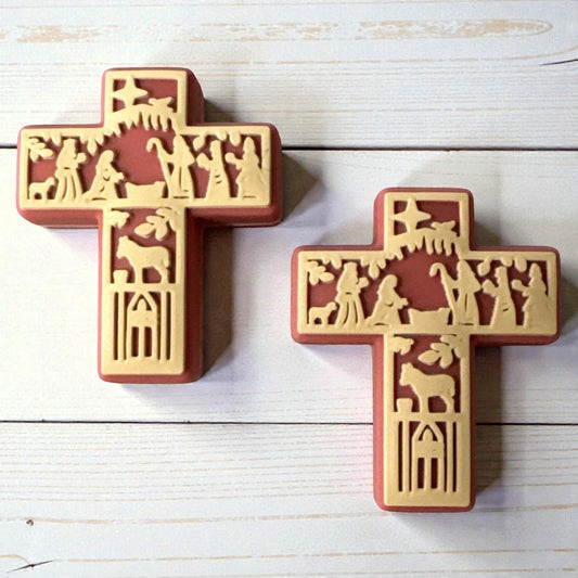 X064-  “Cross” Silicone Focal Bead (1 Count)