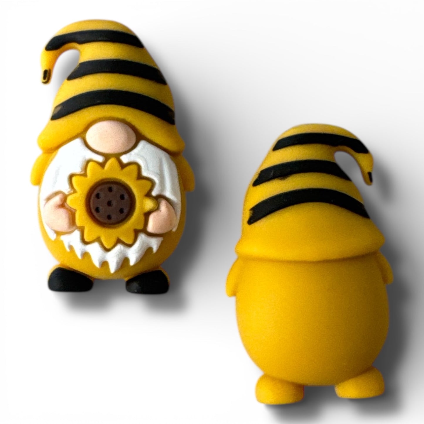 X060-  “3D Bee Gnome” Silicone Focal Bead (1 Count)