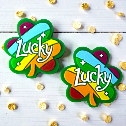 X054-  “Lucky Shamrock” Silicone Focal Bead (1 Count)