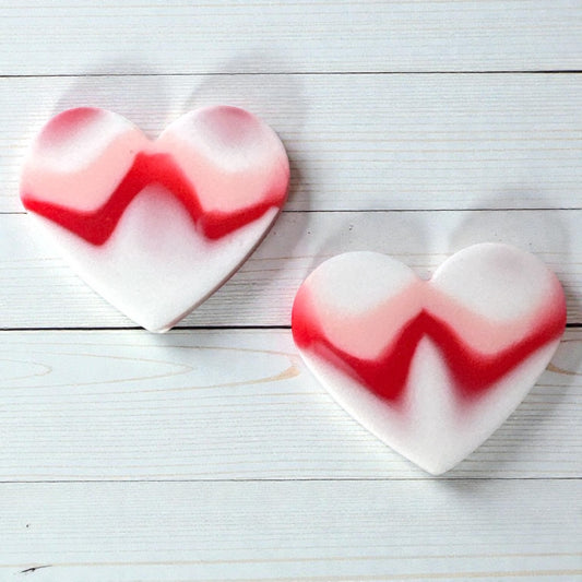 X048-  “Tyedye Heart Bead” Silicone Focal Bead (1 Count)