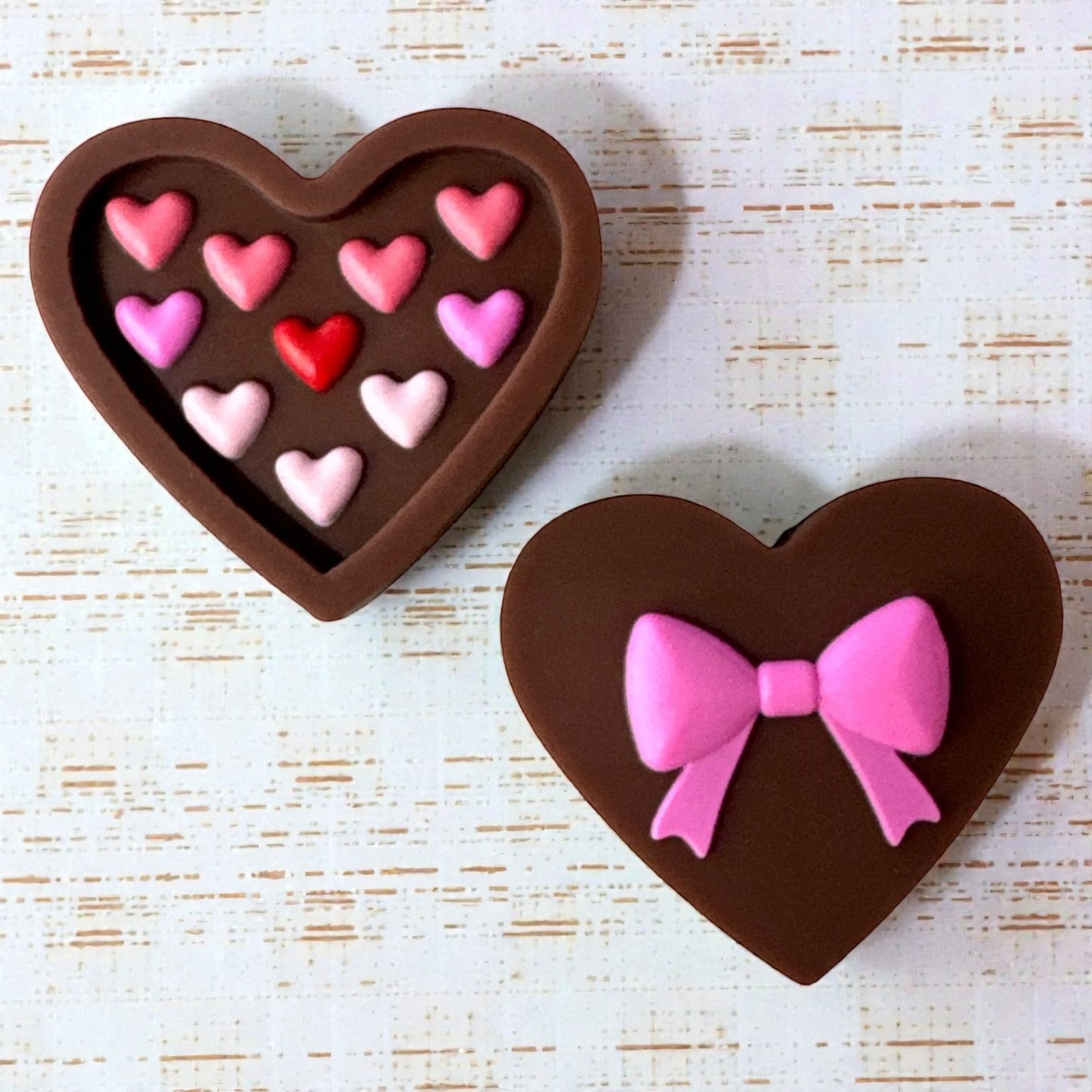 X046-  “3D Box Of Chocolates” Silicone Focal Bead (1 Count)