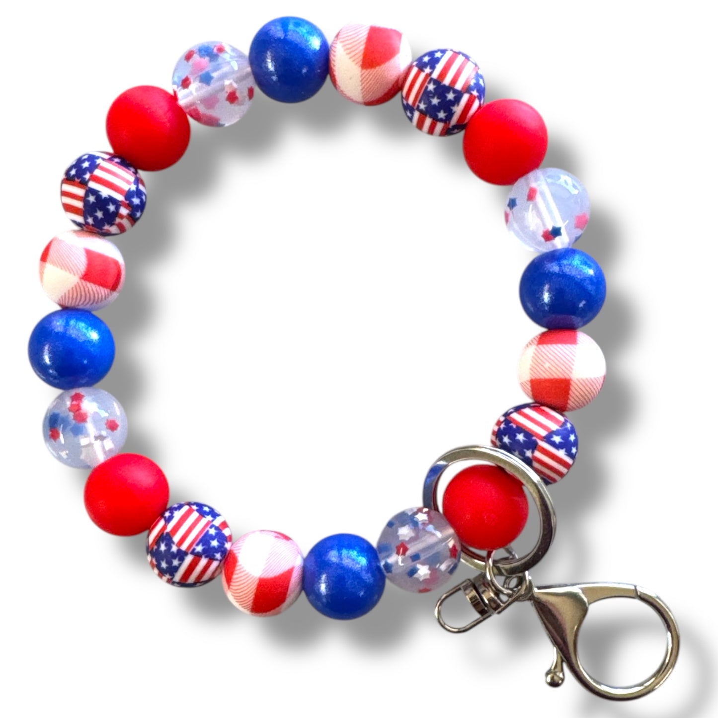 CK-21-  Stars & Stripes – DIY Wristlet Kit ❤️ 🤍 💙