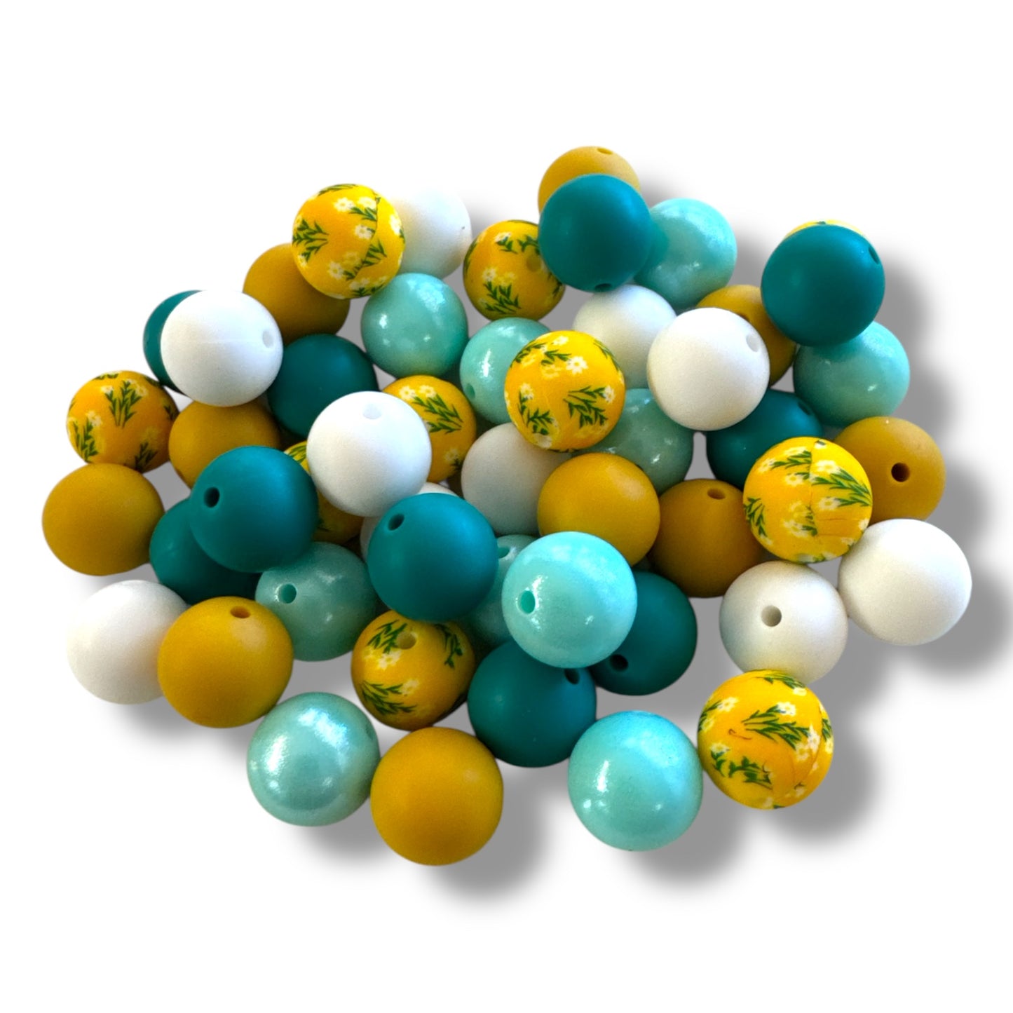 ☀️ Hello Sunshine – Silicone 15mm Bead Lot (50 Count) ☀️ – Ideal for Beadable Pens & Keychains