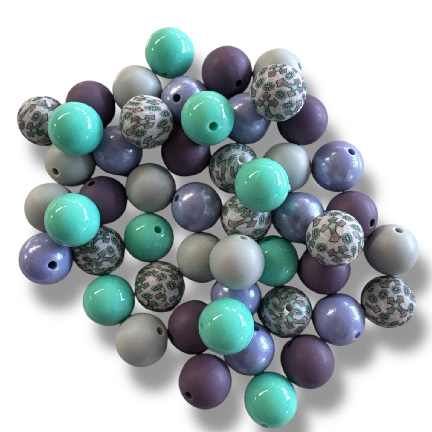 CK-34- ✝️He Is Risen – Silicone 15mm Bead Lot (50 Count) ✝️