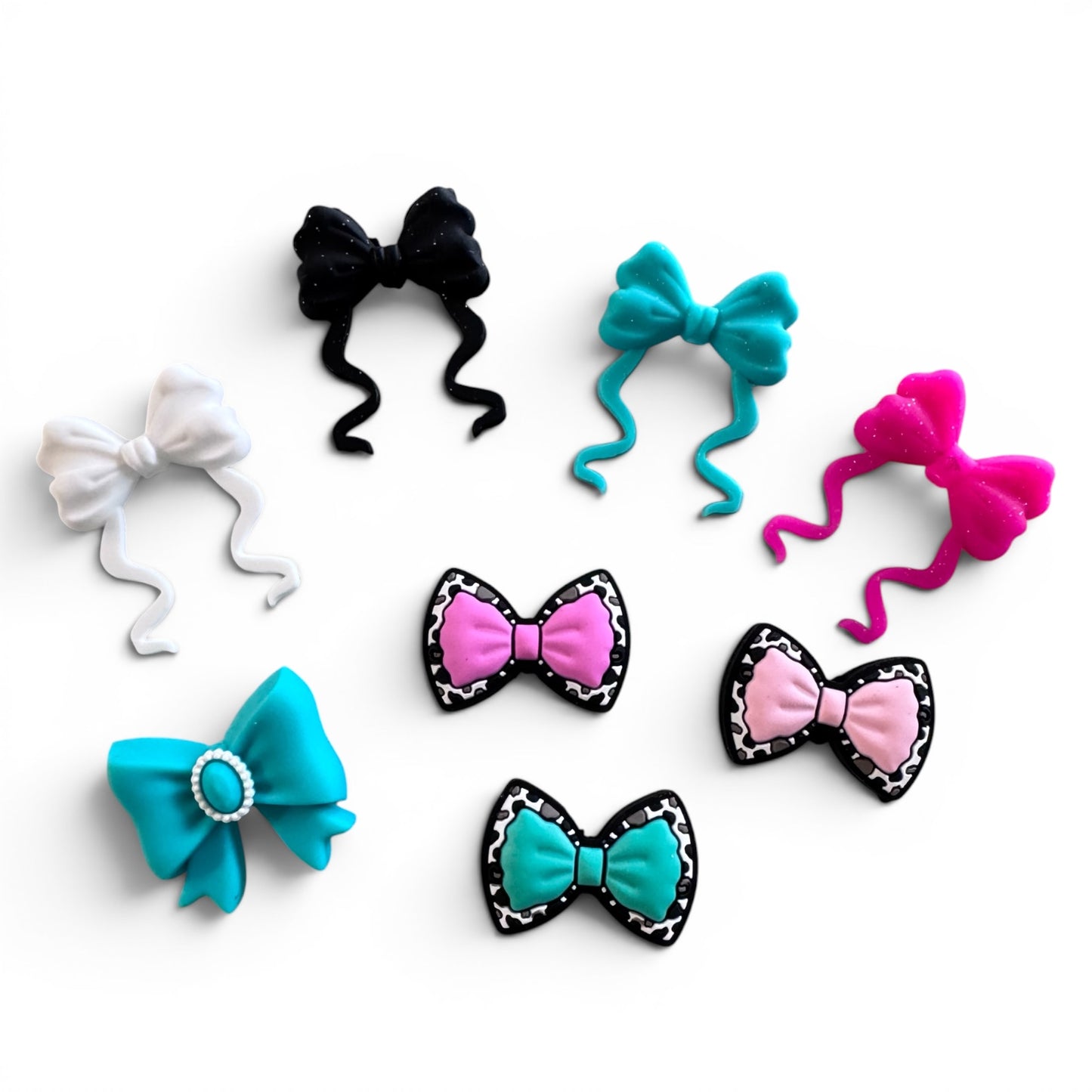 "Bow" Silicone Focal Bead Bundle Pack for Beadable Pens, Keychains, Wristlets, & Jewelry Making