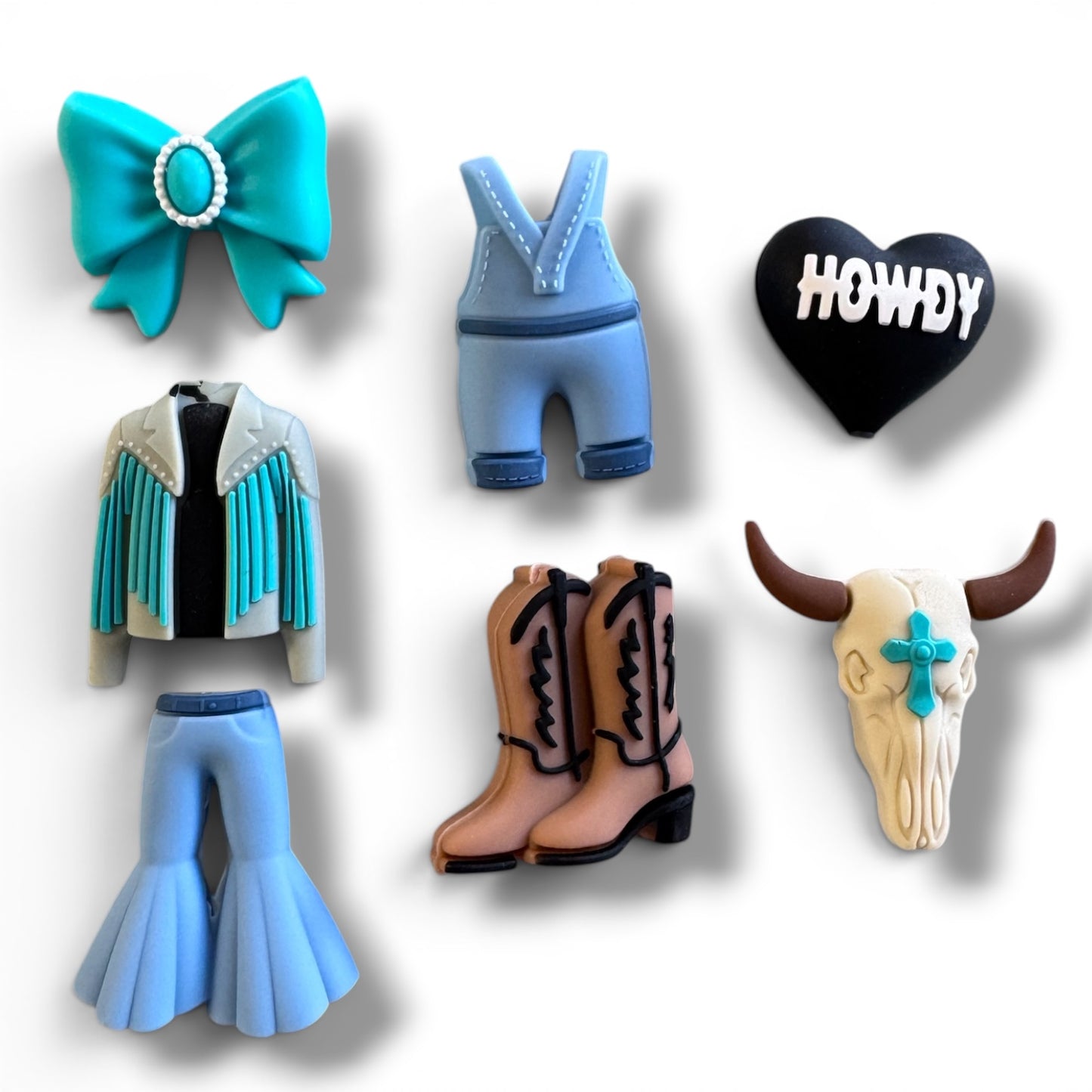 Western Silicone Focal Bead Bundle Pack for Beadable Pens, Keychains, Wristlets, & Jewelry Making