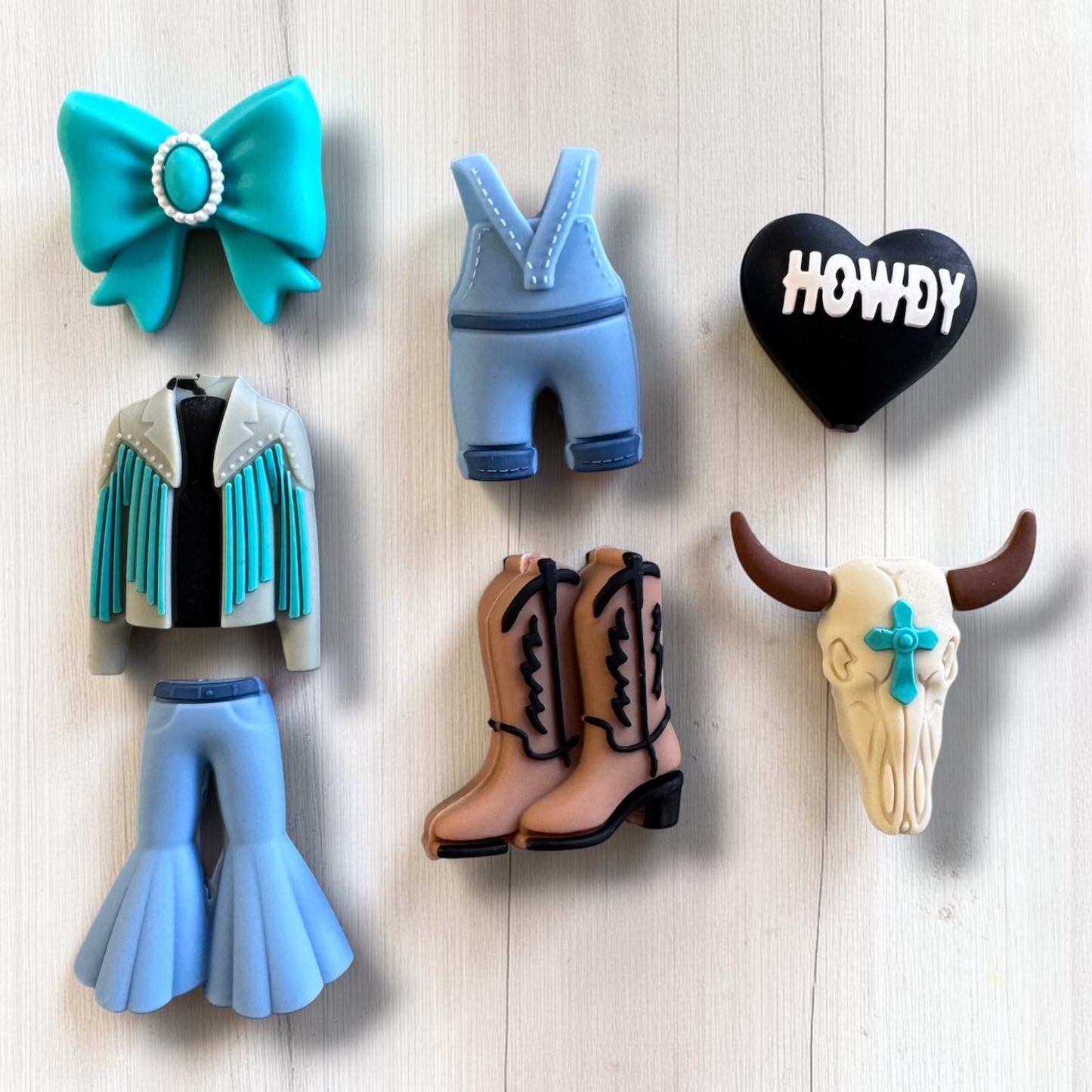 Western Silicone Focal Bead Bundle Pack for Beadable Pens, Keychains, Wristlets, & Jewelry Making