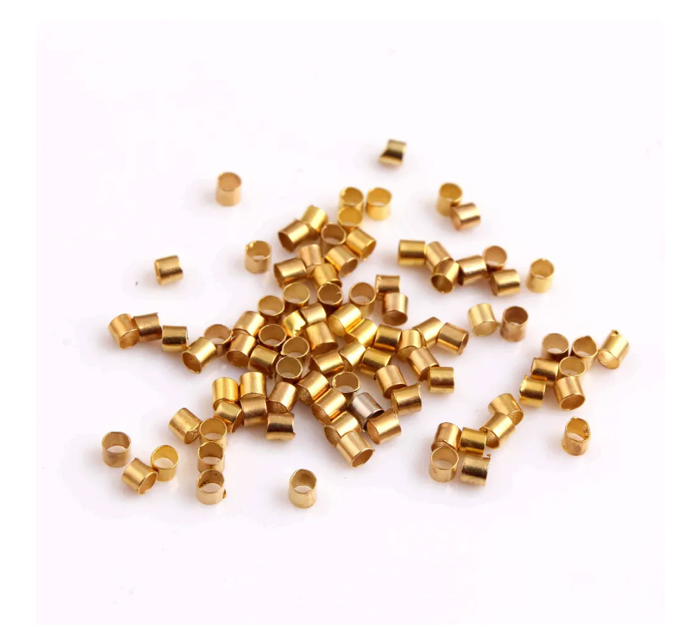 P59 - 2mm Gold Crimp Tubes