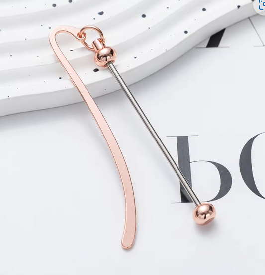 Z/43- Rose Gold Beadable Bookmark