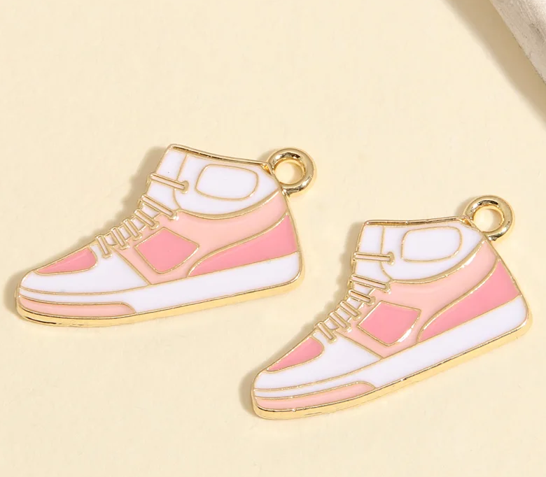 Q-A202 -Pink Sneakers Alloy Charm (1 Count)