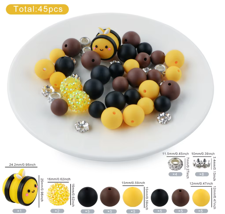 CK- 248 - "Bee 3D"  Silicone Bead Bling Kit