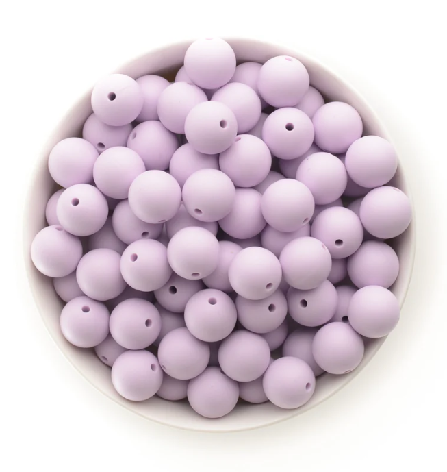 A32 - 15mm "Lavender" (10 Count)  Silicone Beads,  Keychain Making, DIY Pens