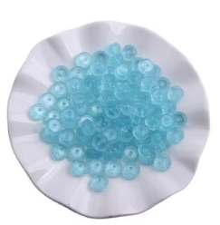 CK- 293 - 12mm Aqua Rondelle Acrylic Spacer Beads (10 Count )