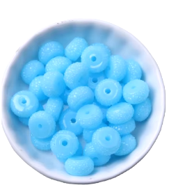 CK- 272 - 12mm "Mint Blue" Acrylic Rondelle Spacer Bead (10 Pack)