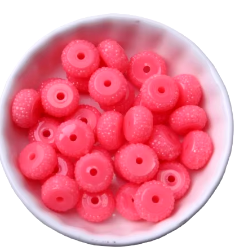 CK- 283 - 12mm "Watermelon" Acrylic Rondelle Spacer Bead (10 Pack)