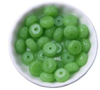 CK- 284 - 12mm "Solid Lime" Acrylic Rondelle Spacer Bead (10 Pack)