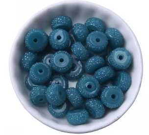 CK- 278 - 12mm "Midnight Blue" Acrylic Rondelle Spacer Bead (10 Pack)