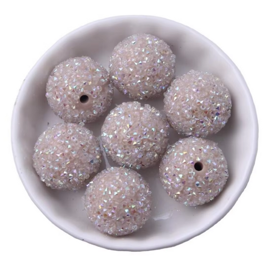 #856 - 20mm Toffee “Sugar” Acrylic Bead