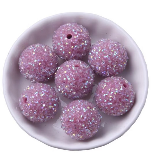 #842 - 20mm Mauve “Sugar” Acrylic Bead