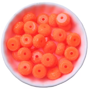 CK- 273 - 12mm "Orange" Acrylic Rondelle Spacer Bead (10 Pack)