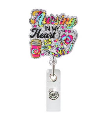 A47- "Nursing In My Heart" Retractable Badge Reel
