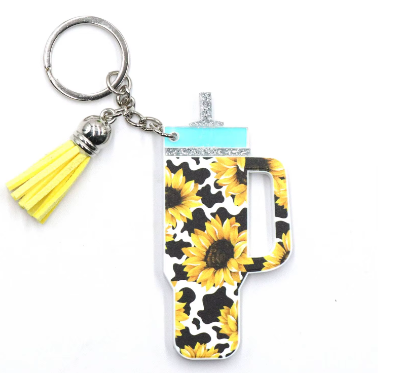 A10 - "Sunflower Cup" Keychain (1 Count)
