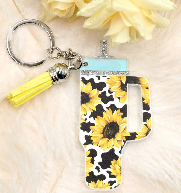 A10 - "Sunflower Cup" Keychain (1 Count)
