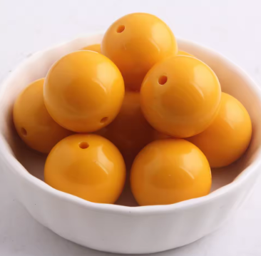 #301 - 20mm Mustard Solid Acrylic Beads Wholesale (100 Count)