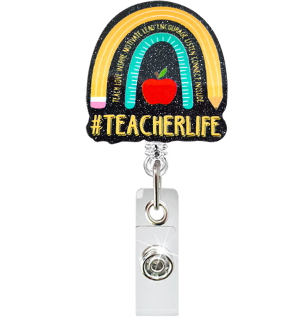 A50- "#teacherlife" Retractable Badge Reel