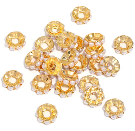 5 COUNT- Q-A148 Gold 17mm Big Hole Spacer (5 Count)