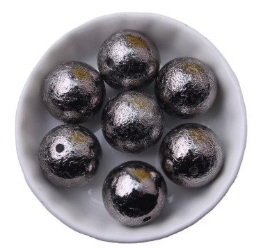 #936- 16mm "Gunmetal" UV Wrinkle Acrylic Bead (1 Count)