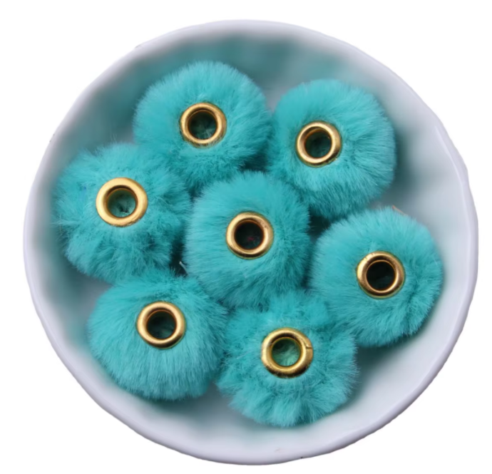 FUZZY 25- 20mm Teal Fuzzy Spacers (5 Pack)