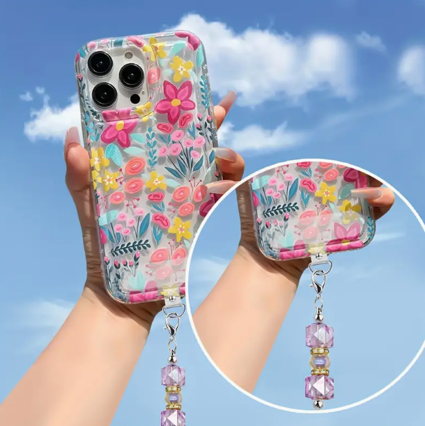 P95 - "Silver" Beadable Cell Phone Charm (1 Count)