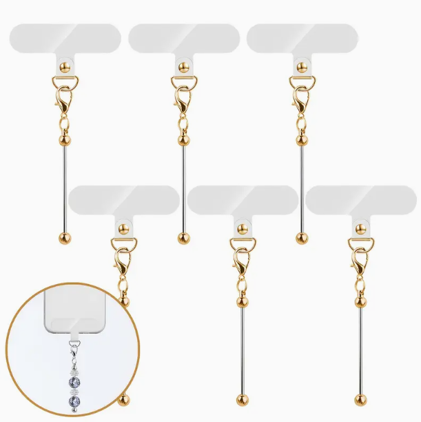 P96 - "Gold" Beadable Cell Phone Charm (1 Count)