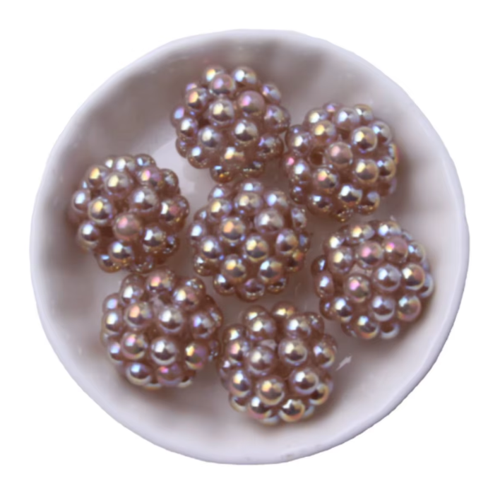 #1222- 20mm "Toffee" Opal Berry Acrylic Bead (1 Count)