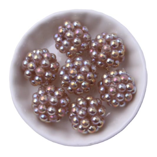 #1222- 20mm "Toffee" Opal Berry Acrylic Bead (1 Count)
