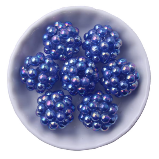 #1269 - 20mm "Blue" Opal Berry Acrylic Bead (1 Count)