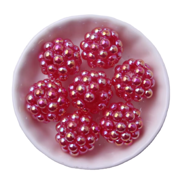 #1170 - 20mm "Red" Opal Berry Acrylic Bead (1 Count)