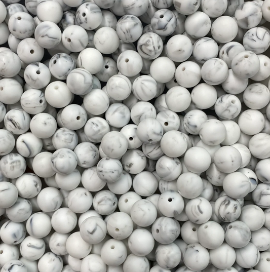 c 03 / 12mm - Marble Silicone Bead