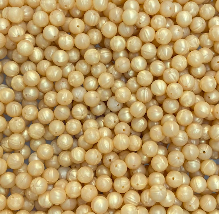 c 06 / 12mm - Pearl Gold Silicone Bead