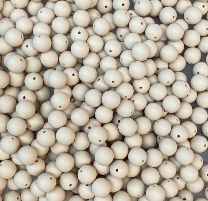 c 08  / 12mm - CreamSilicone Bead