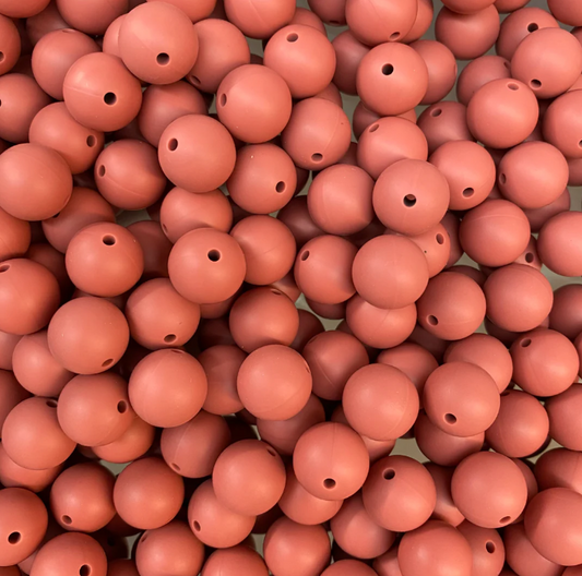c 17 / 12mm - Rust Silicone Bead
