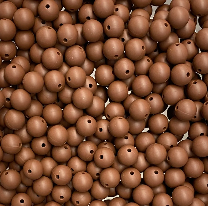 b 18 / 19mm - Milk Chocolate Silicone Bead