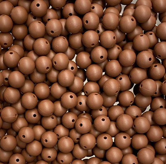 c 18 / 12mm - Milk Chocolate Silicone Bead