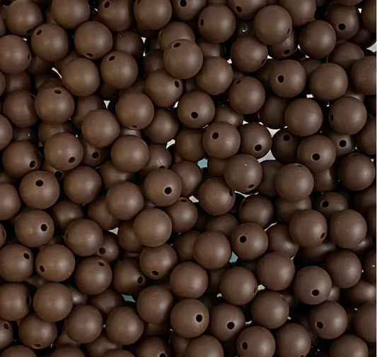 c 19 / 12mm - Dark Brown Silicone Bead