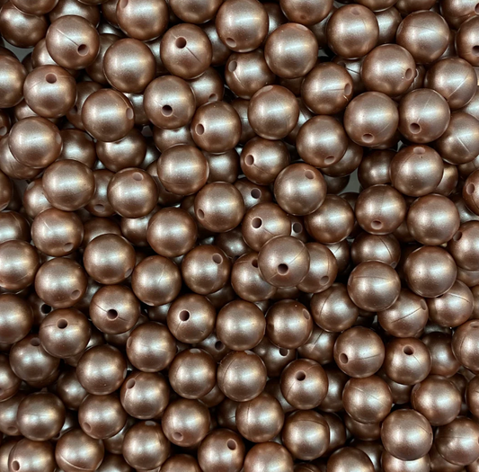 c 21 / 12mm - Matte Rose Gold Silicone Bead