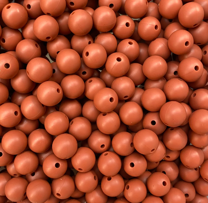 c 22 / 12mm - Pumpkin Silicone Bead