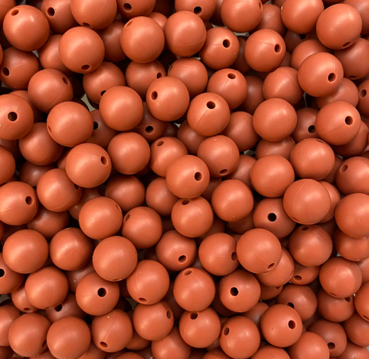 c 22 / 12mm - Pumpkin Silicone Bead